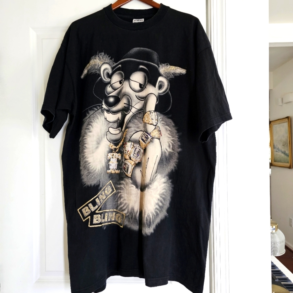 Pro Max XXL Tall Y2K Bling Bling Rhinestone Graphic Tee Heavyweight 100% Cotton